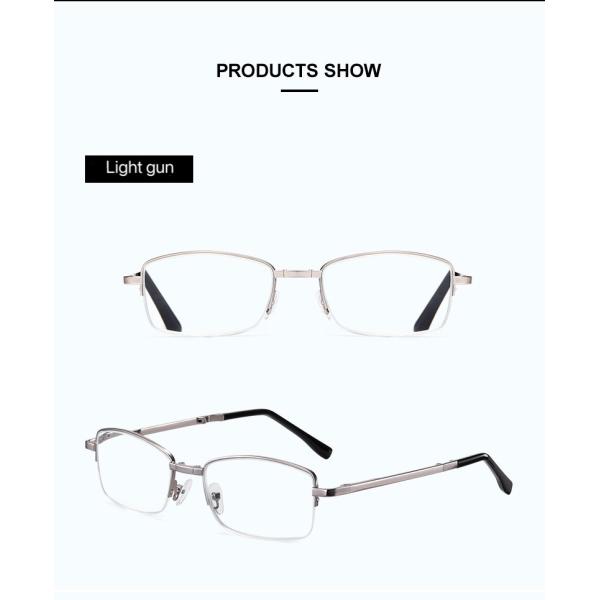 Promotion Metal Frame Reading Eyeglasses 139MM Anti Blue Light AC Lens