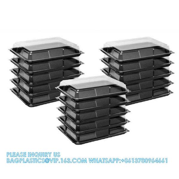 Rectangle Cake Platter With Lid Reusable Buffet Catering Sandwich Trays Disposable Food Snack Party Platter Lid