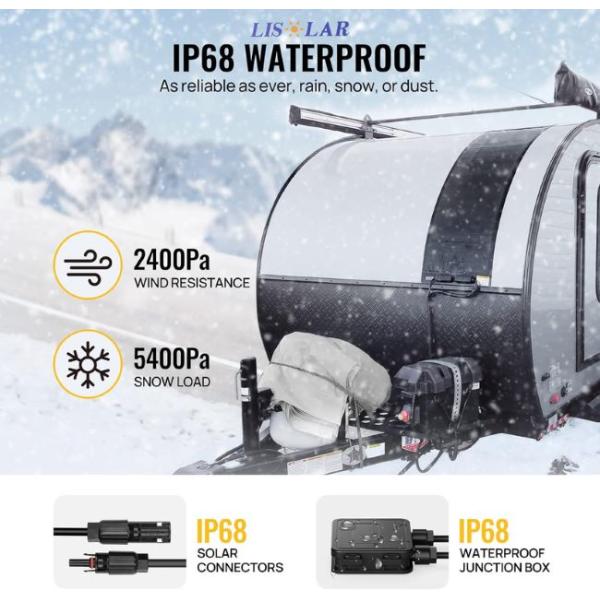 Flexible 25V 100W CIGS Thin Film Solar Panel With IP68 Rated Junction Box