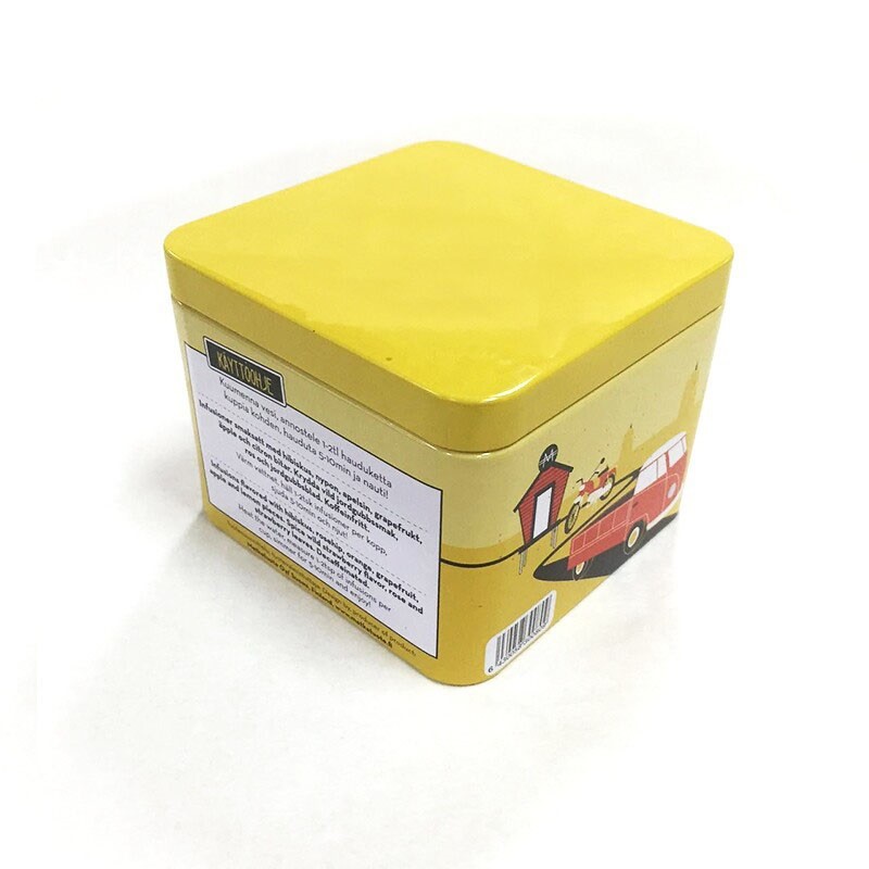 China Small Square Custom Tin with Plus Lid wholesale