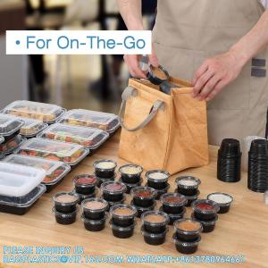 China Portion Cups With Lids, Mini Containers For Portion Controll, Jello Shots, Meal Prep, Sauce Cups, Slime, Condiment wholesale