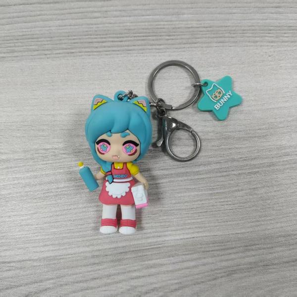 Custom 2D 3D PVC Keychains Soft Rubber Cartoon Anime UV Printing Digital Mockup with Your Logo Low MOQ Factory Direct Supply