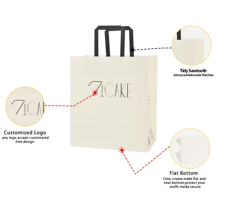 Brown Kraft Paper Tote Bag Eco-Friendly Craft And Gift Packaging Customizable Art Paper