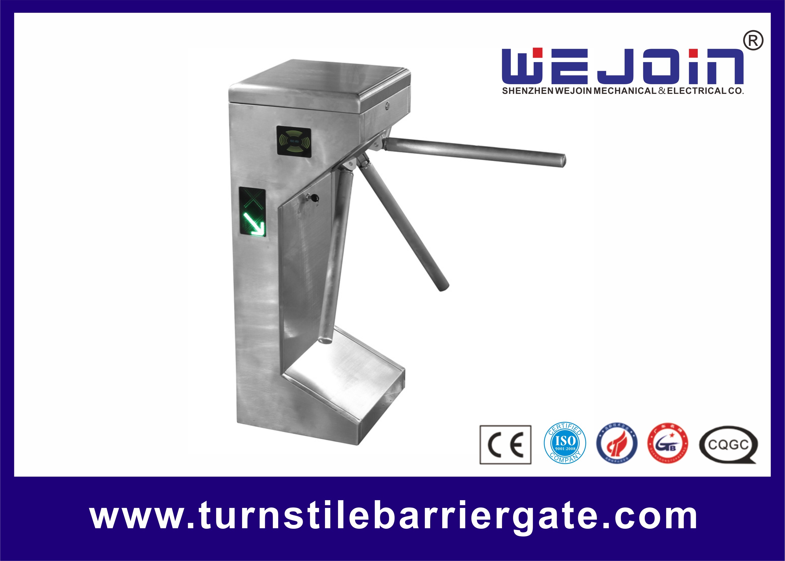 Tripod Turnstile Gate Entrance Gate Security Systems Pedestrian Access Control