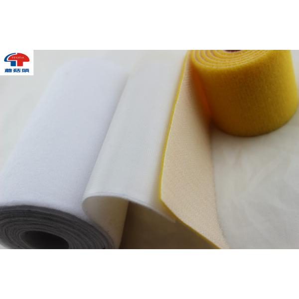 Wide Self Adhesive double sided fabric tape Hook And Loop Fasteners Cable management