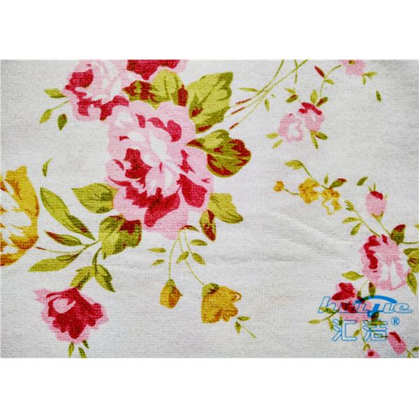 Flower / Cartoon Printed Cleaning Microfiber Cloth Multi-Functional For Household