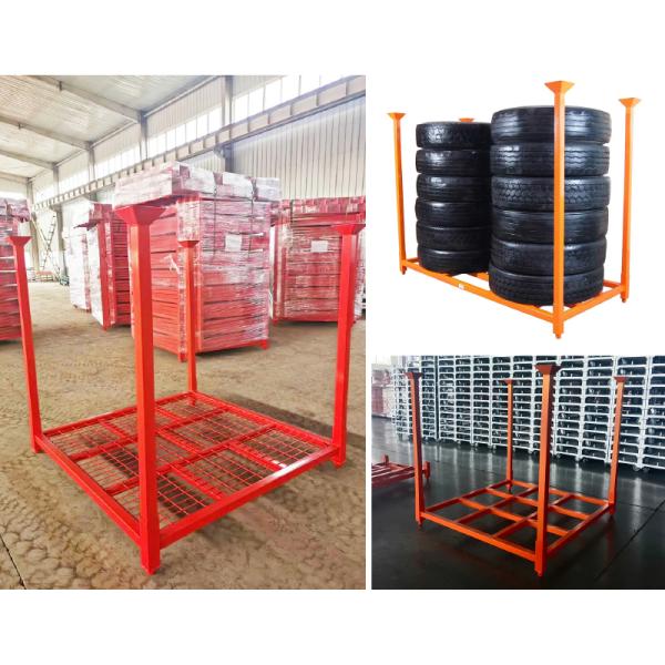 A58: Stacking rack Portable Heavy-Duty Tire Rack Tyre Storage Rack Tire Pallet Rack Support Custom