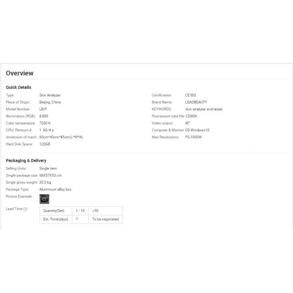 Portable 3D Magic Mirror Skin Analyzer Face Skin Analysis Machine Beauty Equipment Facial Equipment Skin Scanner Analyze