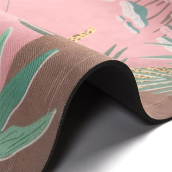 Biodegradable Width 61cm Natural Tree Rubber Yoga Mat SGS Suede Rubber