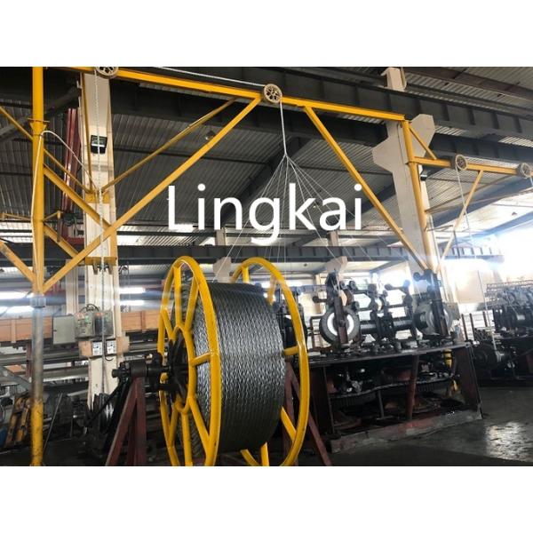 8 Strands Anti Twisting Braided Steel Rope For Pulling Conductor Or Optic Fiber Cable