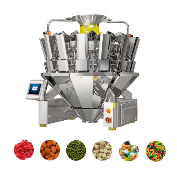 32 Heads Multihead Weigher Packing Machine IP65 Certificat HMI Programmed