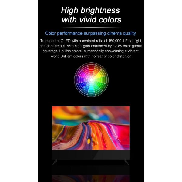 Transparent Digital Signage OLED Screen HD display Touch Ultra Thin Transparent OLED Display with 8 Array Mic