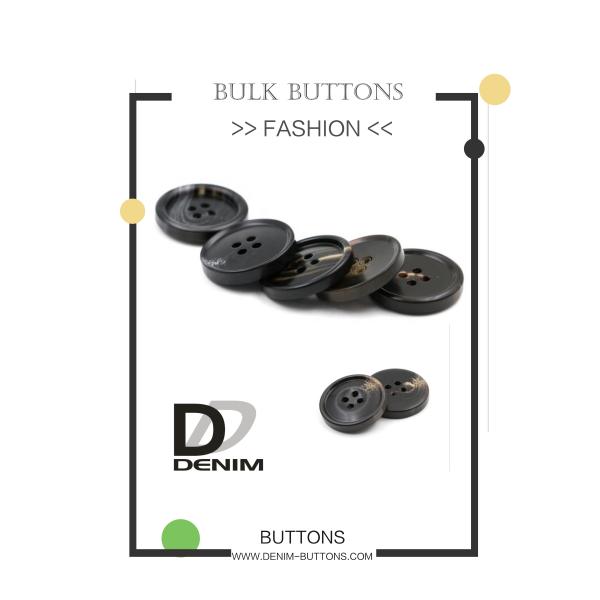 Black 4 holes Garments Large Size Buttons