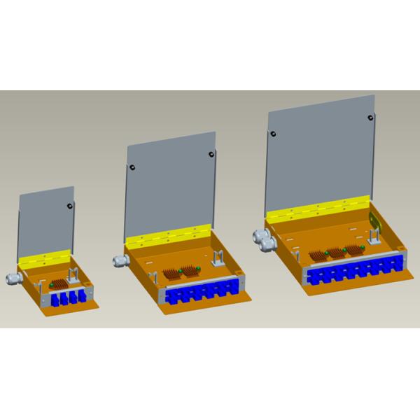Indoor Fiber Optic Terminal OTB Wall Mountable Face Plate 4 SC/UPC Adapter Ports
