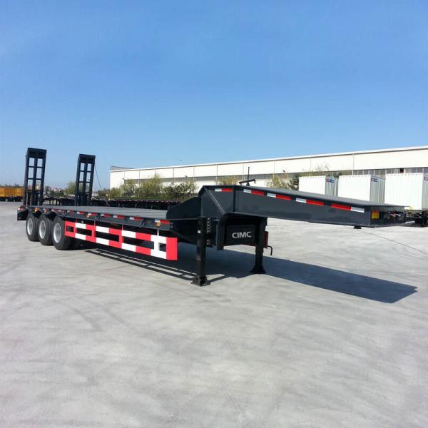 China Flat Deck Hydraulic 100Ton Low Loader Semi Trailer wholesale