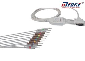 China 10 Lead Fixed Needle Cardioline 1350A Nihon Kohden Ecg Cable wholesale