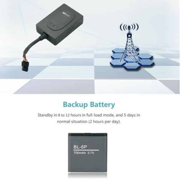 IP65 Waterproof UBLOX - 7020 GPS Tracker With ACC Detection For Electrical Bicycle