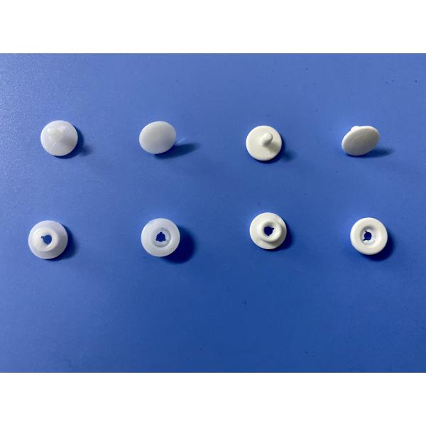 White color 10mm 2 parts Snaps Plastic Snap Rivet Buttons for Face Shield