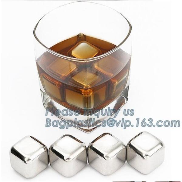 Customized stainless steel whiskey ice cube stone, Mini Stainless Steel Ice Cube Whisky Stone wholesale, bagease, pac