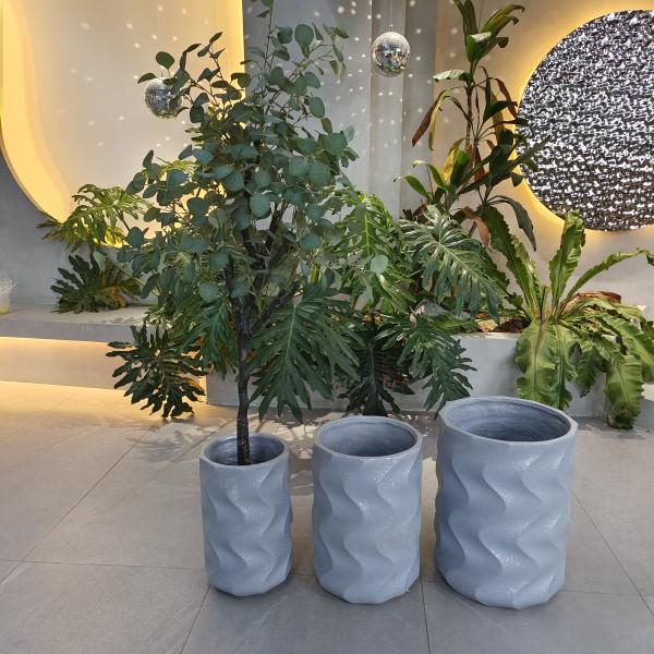 Modern Style Fiber Clay Planter D340*H360 Waterproof And Fireproof