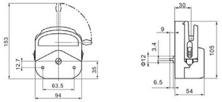 1 Channels Portable Peristaltic Pump Head YZ2515x -PESU High Temperature Resistance