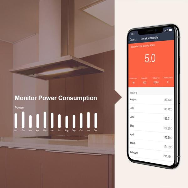 16A 45m Remote Control Wifi Socket support Google Home
