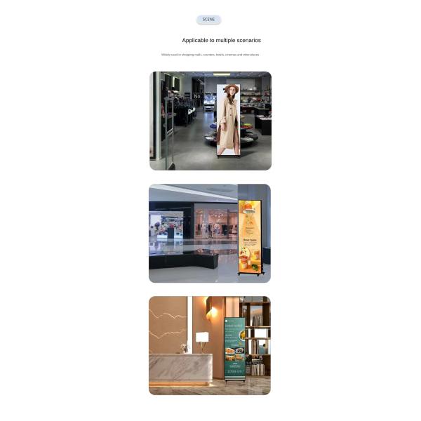 P2 P2.5 P3 P4 Indoor Advertising LED Poster Floor Standing Display Screen For Meeting