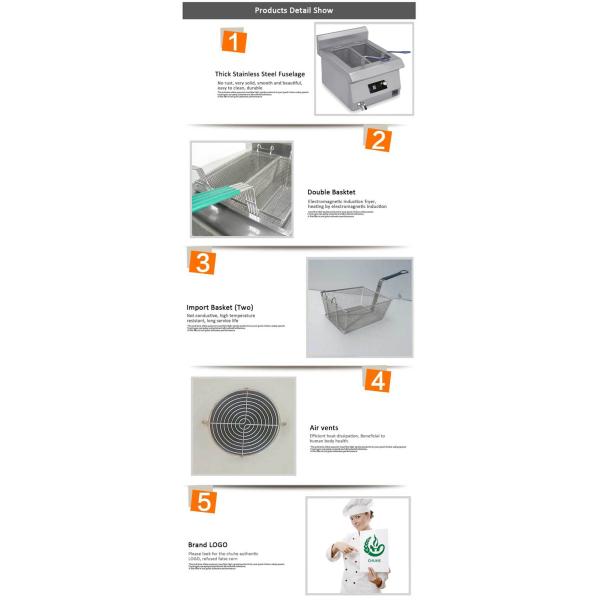 Commercial induction deep fryer for 2015 new style
