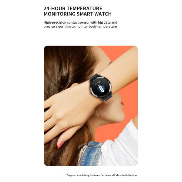 1.28 Inch TFT Health Monitoring Smartwatch Sedentary Reminder 200mAh Alarm Clock