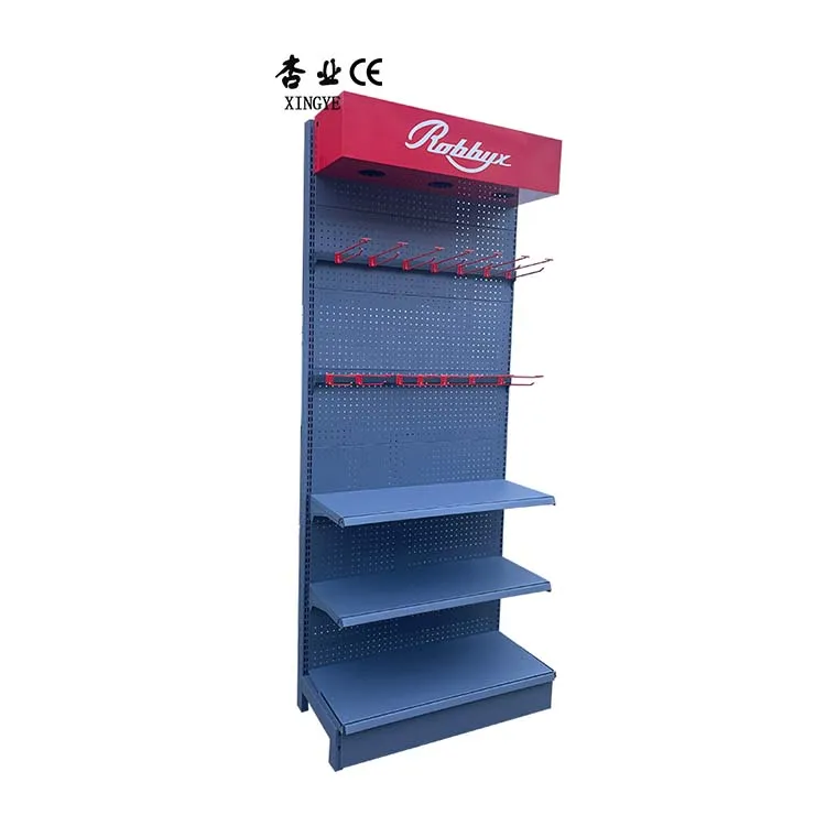Factory Customized Color Size Innovative Product steel shelves system for super market shop with logo