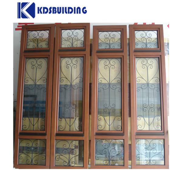 KDSBuilding Modern Solid Grill Design Mosquito Anti Theft Double Glaze Wooden casement window