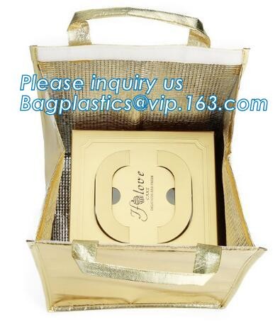 Foldable Lunch Insulated Cooler Bag Heated Food Delivery Bag Thermal Pizza Delivery Cooler Bag