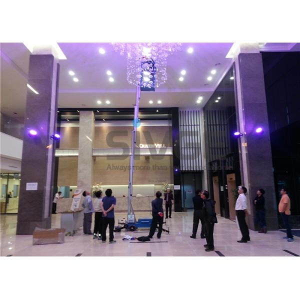 Single Mast Aerial Work Platform , 160 kg Load 6m Hydraulic Boom Lift