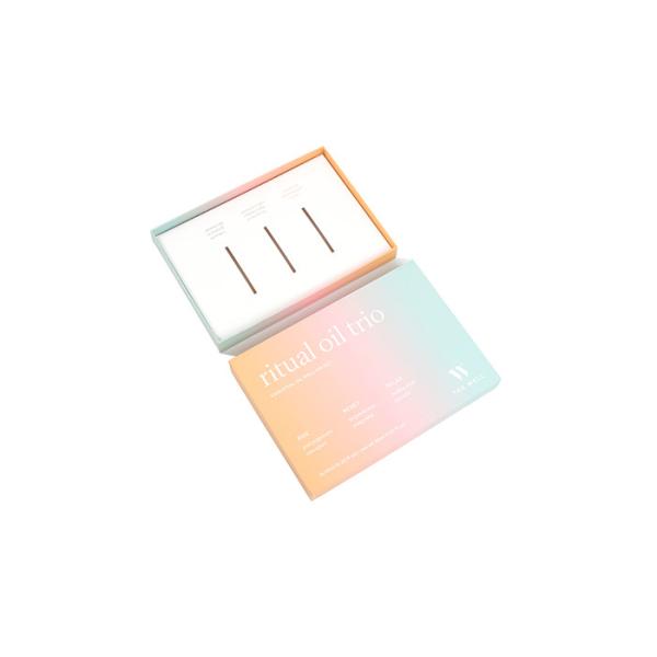 Custom Cosmetic Packaging Box 3 Bottle Inside 20cm Width For Essential Oil