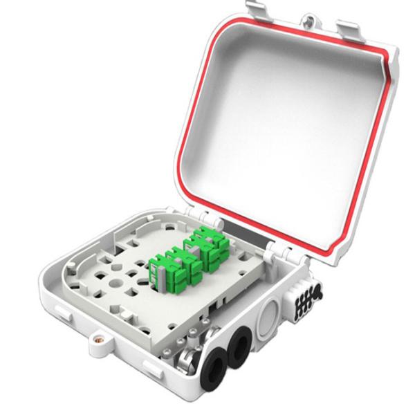 FTTH Fiber Optic Terminal Box Distribution Waterproof IP65 1x8 1x16 Splitter PC ABS
