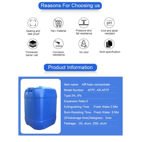 Fire Extinguishing 3% 6% AFFF Foam Concentrate For Foam Tank
