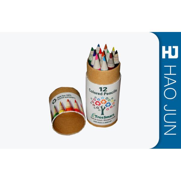 Full Color Printed Round Cardboard Tube Crafts Paper Eco Friendly , Hot - Stamping Printing