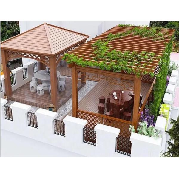 Roof Unique Designed Garden Metal Pavilion Corten Steel Pergola Gazebos