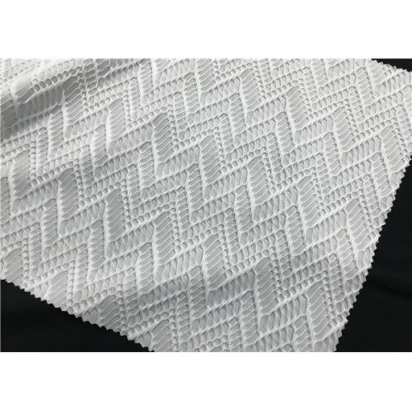 Semi Dull Lycra Spandex Fabric , Vanish Patterned Lycra Stretch Fabric