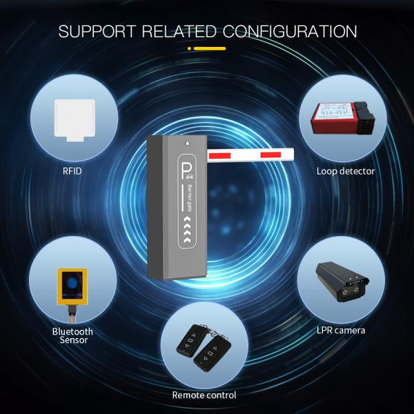 RFID Security Barrier Gate Smart Wireless Remote Control Expandable For Parking Lot Use