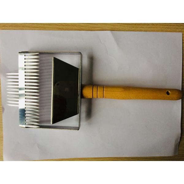 23 Needles Stainless steel Double Headed Honey Uncapping Fork with wooden handle