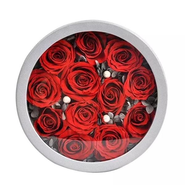 Romantic Everlasting Real Preserved Rose Flower Large Single Rose in Drawer Gift Box for Decoration Gift