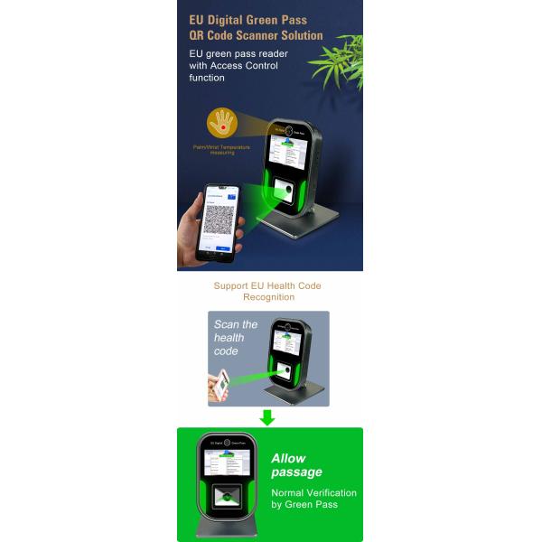 5 inch display health management HongKong QR Code scanner Hongkong green pass reader