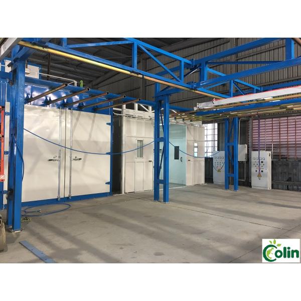 Electrostatic Automated Powder Coating Line With Spray Tunnel Pretreatment 50W
