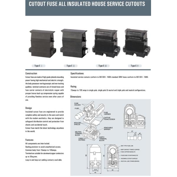 House Service Fuse Series Fuse Cutout With Transparent Shell