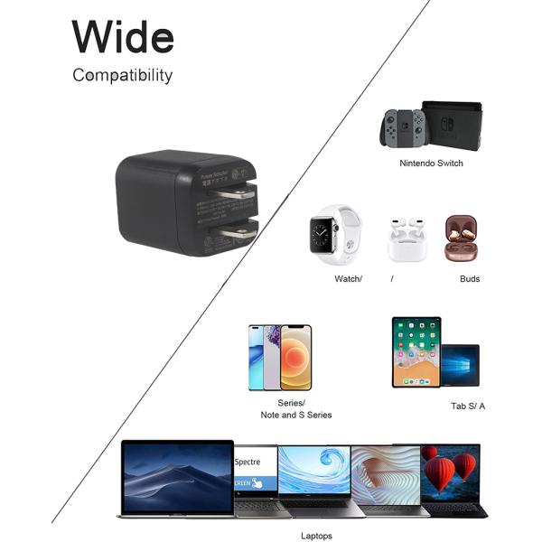 20W GaN PD USB-C Charger for Laptop and Phone