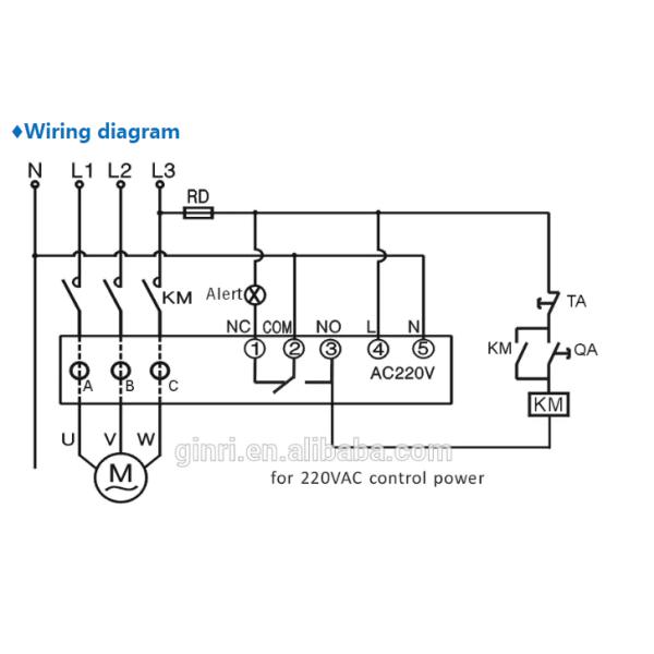 Pump Motor Protection Relay Overload Current Unbalance and Phase Loss Protector