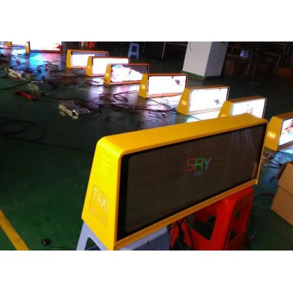 IP65 Asynchronous Wireless Taxi LED Display Top / HD Light led taxi roof signs