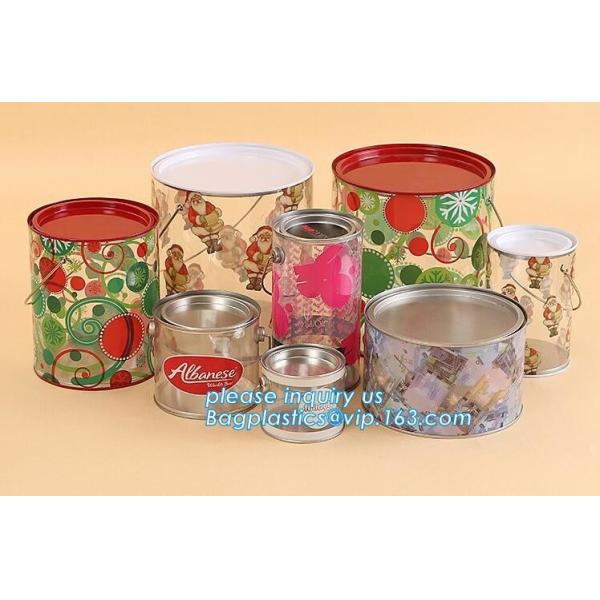 100ml pet clear plastic can,fruit candy tin container jars with aluminum lid,1 gallon clear paint can size bagease pack
