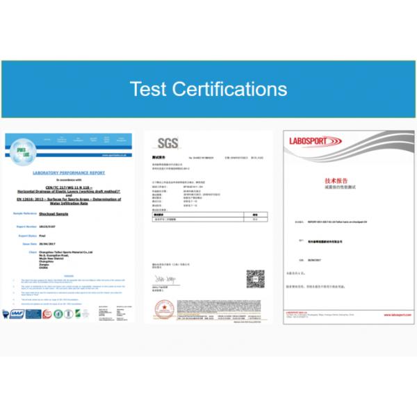 Children Safety Playground HIC Rubber Shock Pad No Absorbing Water Yellow Customized Thickness of various purpose 0